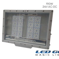 Led Go®SPN-180-24VD | 180W,24VDC,Temperli Camlı SMD LED Projektör,IP66