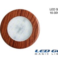 3W Ankastre LED Spotlar,10-30V DC (Beyaz-Krom-Ahşap Kaplama) - Görsel 3