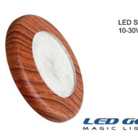 3W Ankastre LED Spotlar,10-30V DC (Beyaz-Krom-Ahşap Kaplama) - Görsel 5