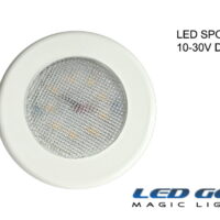 3W Ankastre LED Spotlar,10-30V DC (Beyaz-Krom-Ahşap Kaplama) - Görsel 2