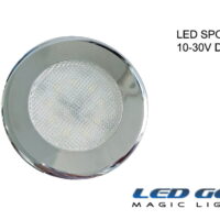 3W Ankastre LED Spotlar,10-30V DC (Beyaz-Krom-Ahşap Kaplama)
