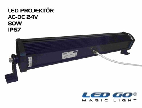 Led Go®EP-80, Elit Serisi SMDLED Projektör, 80W, 24V AC-DC, IP67