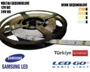 Samsung Şerit LED, Yerli Üretim,12VDC, 24VDC, IP20,5m Paket