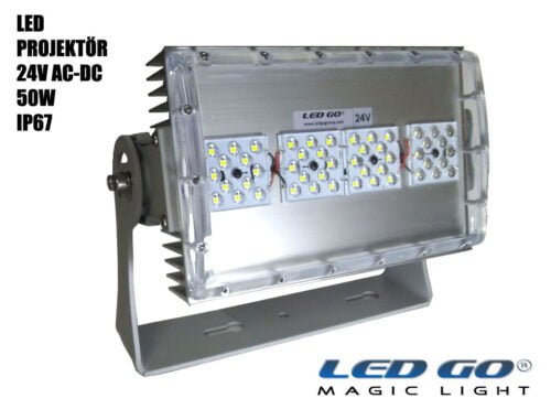 Led Go®SMP-50-24V, SMDLED Projektör, 50W, 24V AC-DC, IP67